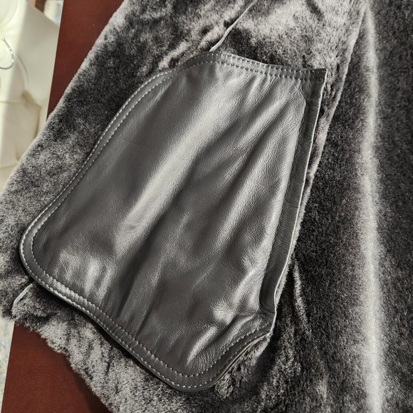 EMPORIO ARMANI Lamb Leather Shearling Jacket - Picture 13 of 16
